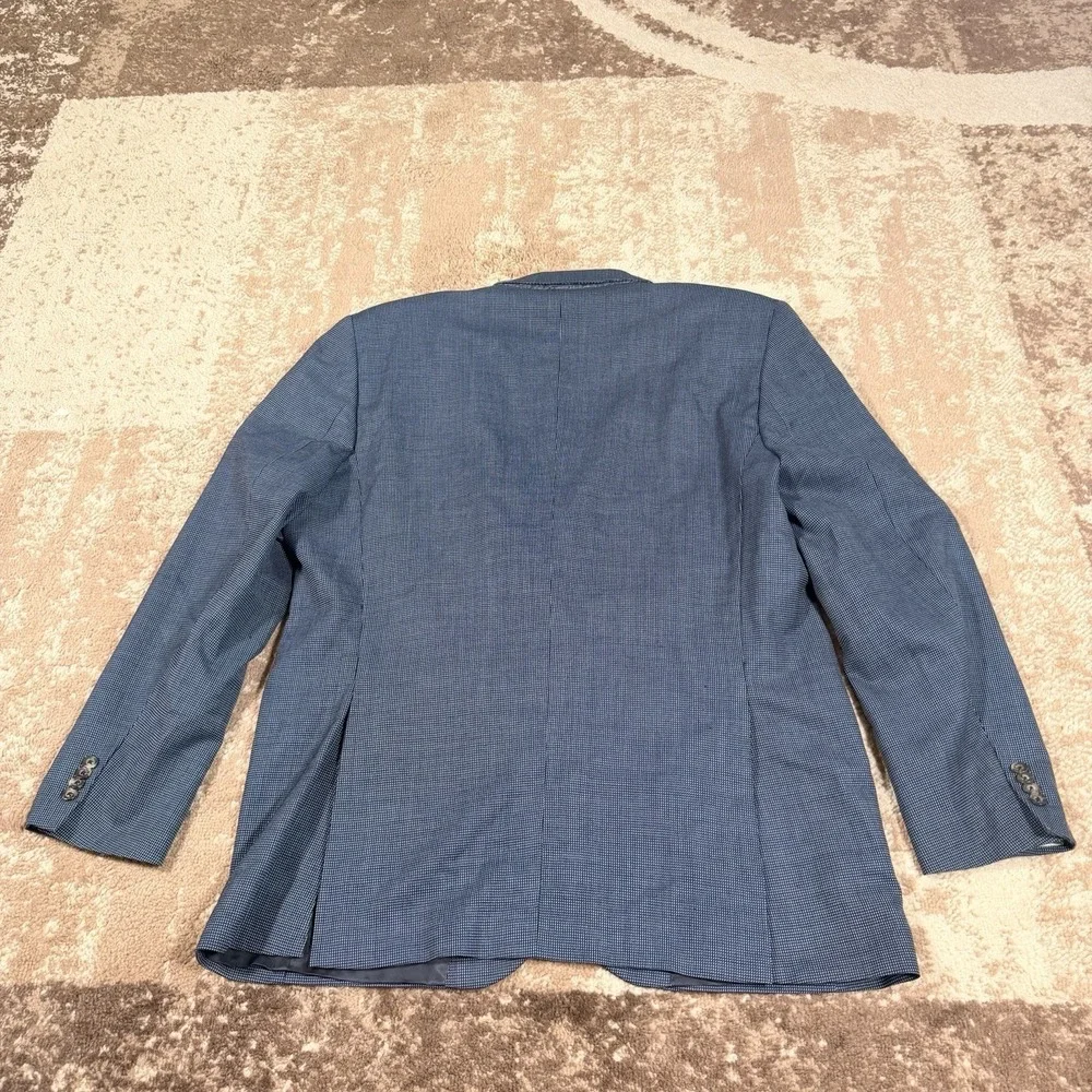 Loro Piana Wool Blazer Mens 46L Blue Sport Coat Cremieux Wool Jacket Business